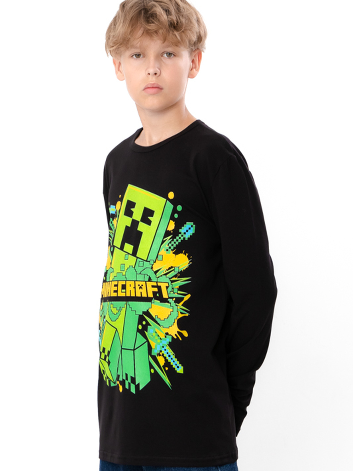 Лонгслив Носи своє модель 6363-036-33-1-1-chornij-minecraft Фото