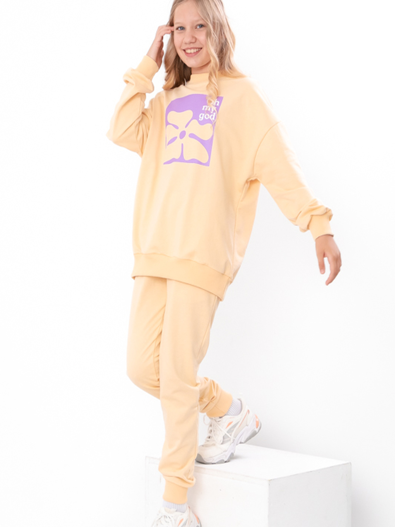 Спортивний костюм Носи своє модель 6418-057-33-bezh-kvtka Фото