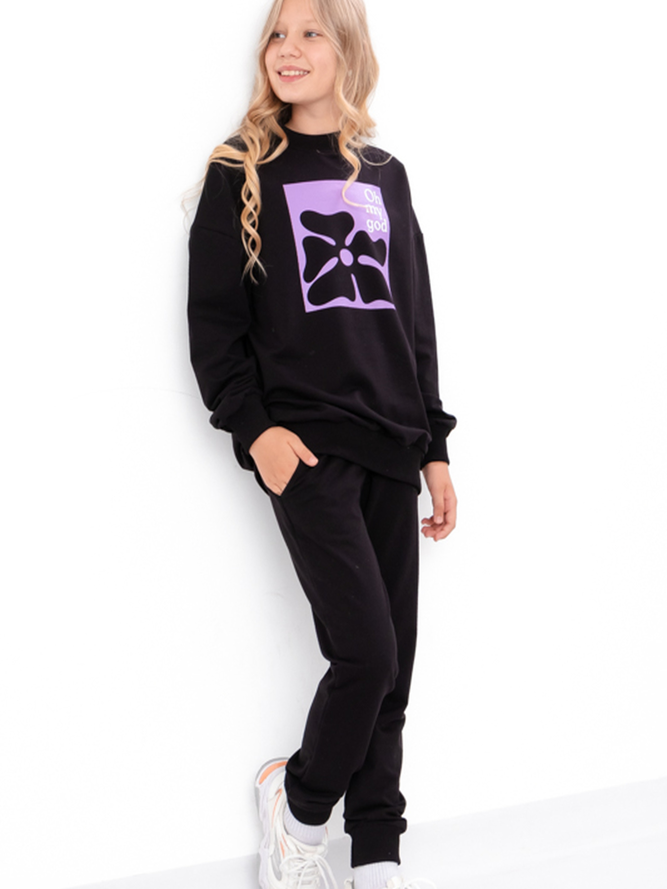 Спортивный костюм Носи своє модель 6418-057-33-chornij-kvtka Фото