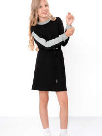 Платье мини Носи своє модель 6389-057-chornij-srij-nefrit Фото