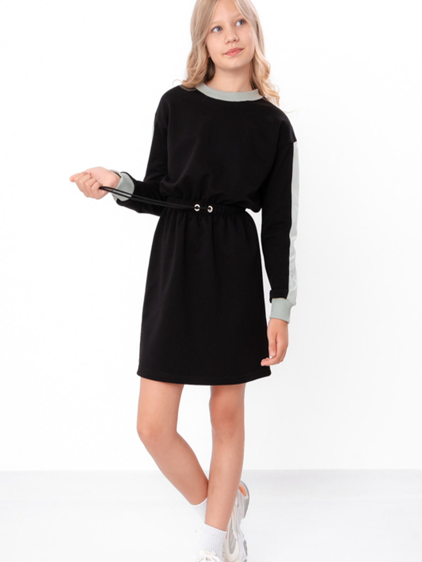 Сукня міні Носи своє модель 6389-057-chornij-srij-nefrit Фото