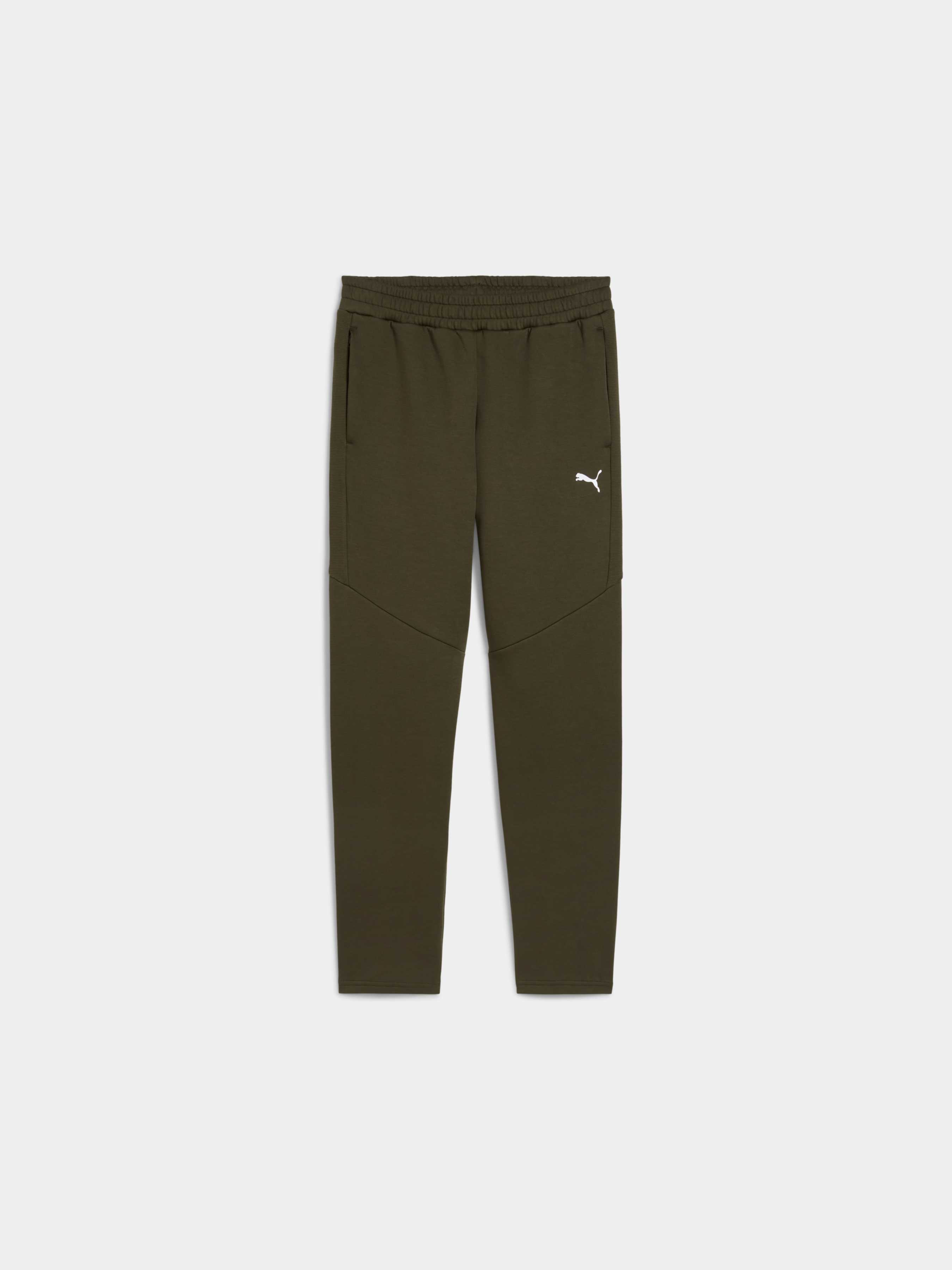 Чоловічі Спортивні штани PUMA Evostripe Pants Dk (688234_70) колір зелений, матеріал комбінований верх