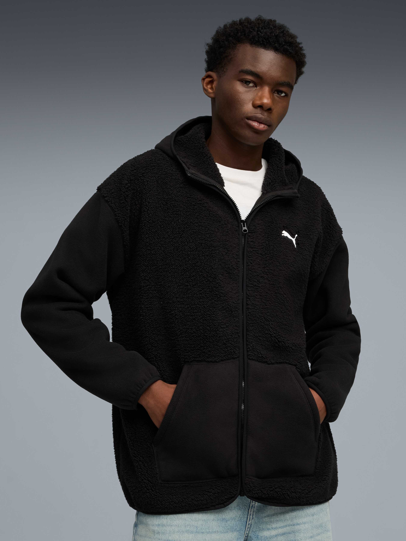 Флисовая кофта PUMA Ess Elevated Full-zip Hoodie модель 688260 Фото