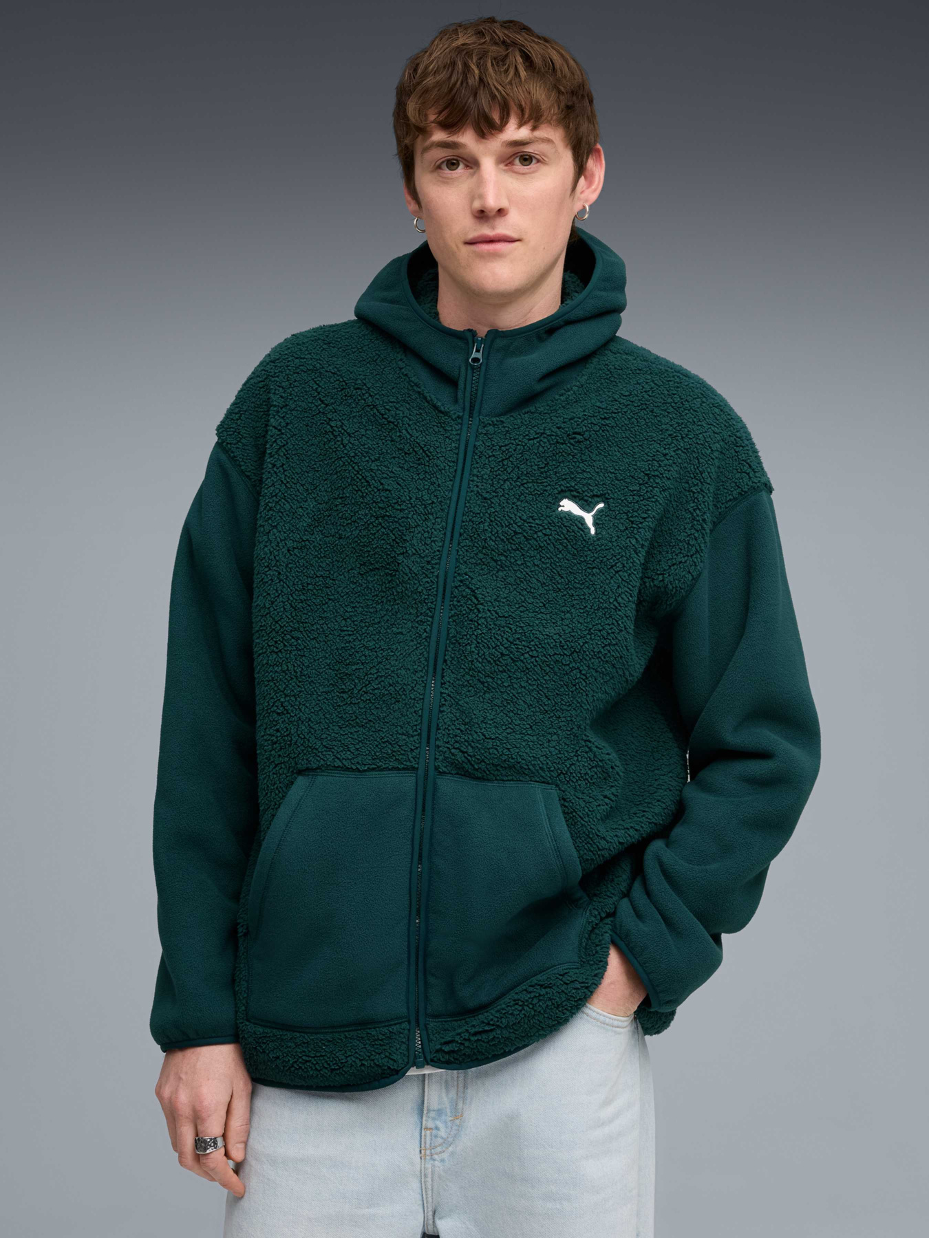 Флисовая кофта PUMA Ess Elevated Full-zip Hoodie модель 688260 Фото