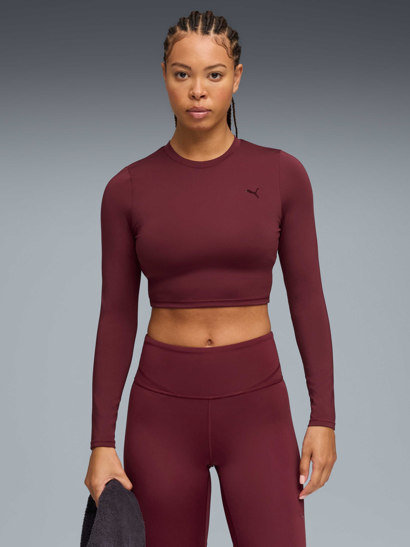 Лонгслив PUMA W Shape Cropped Ls модель 527473 Фото