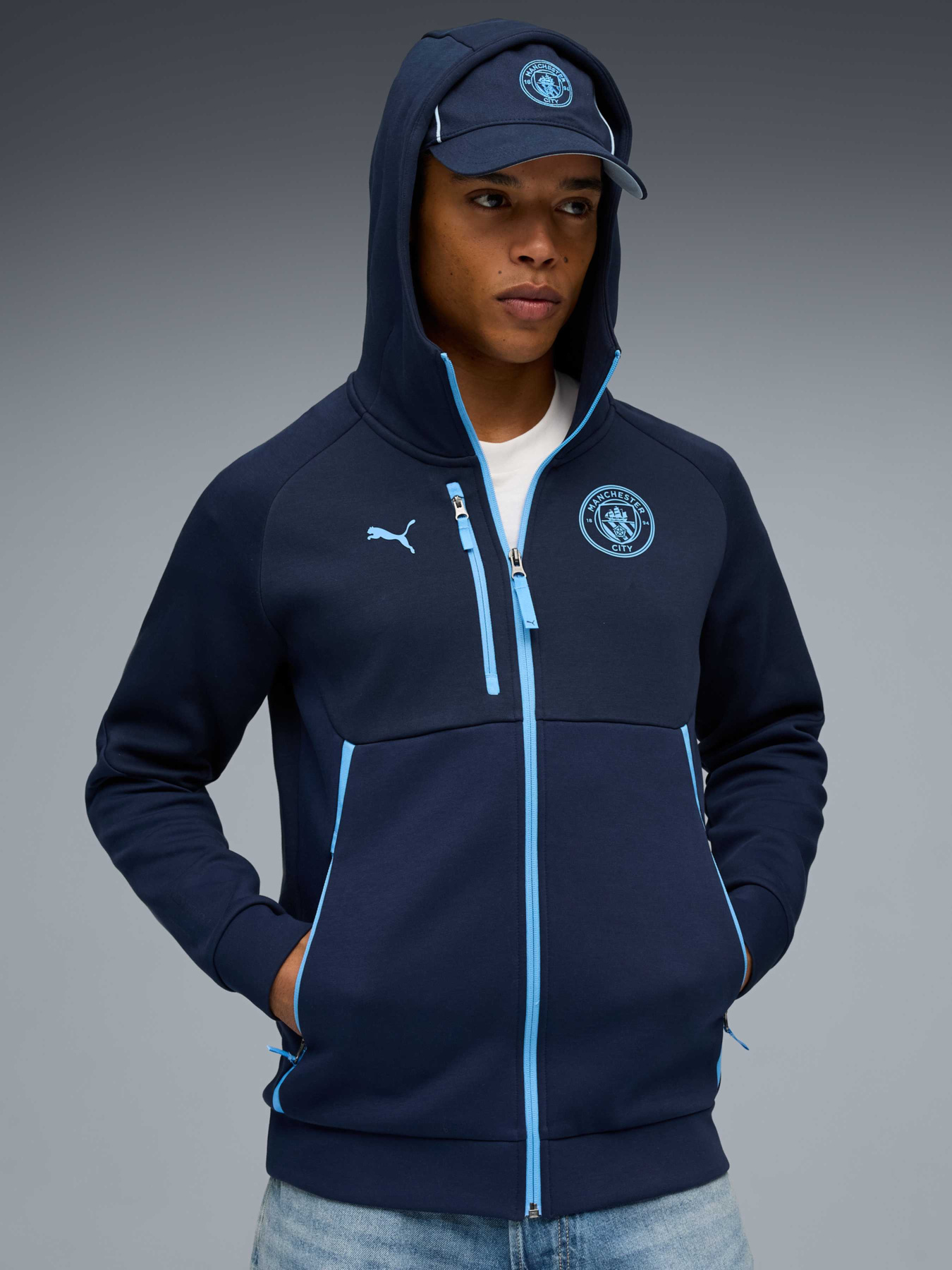Спортивная кофта PUMA Mcfc Tech Fz Hoodie модель 782656 Фото