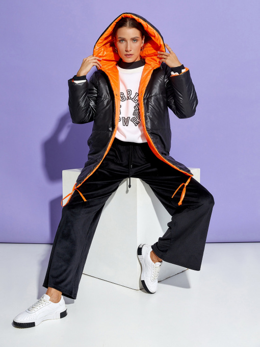 Зимняя куртка ISSA Plus модель SA-31_blackorange Фото