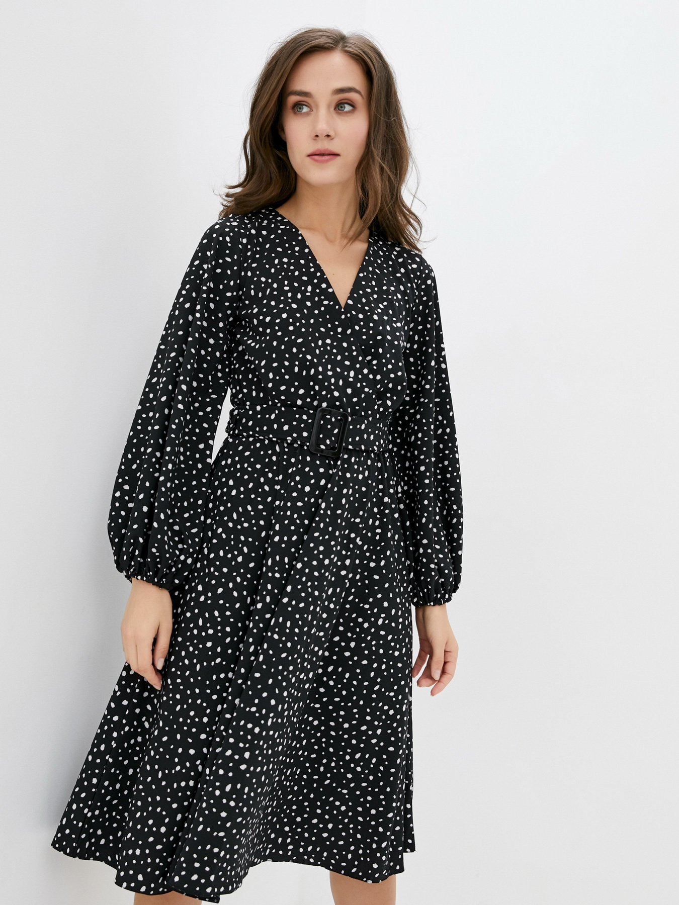 Платье миди ISSA Plus модель 12879_black Фото