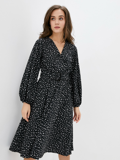 Сукня міді ISSA Plus модель 12879_black Фото