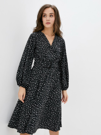 Платье миди ISSA Plus модель 12879_black Фото