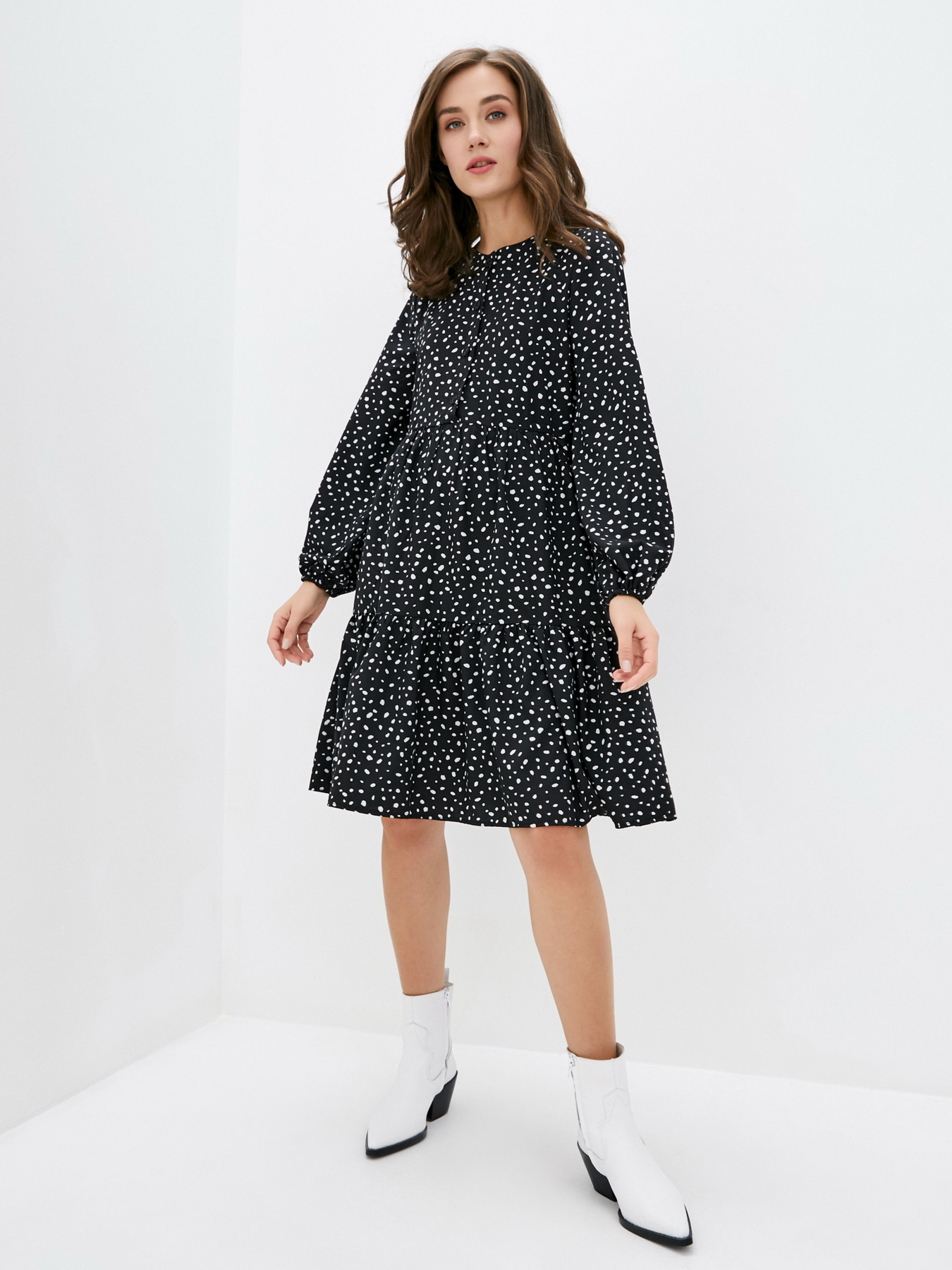 Платье мини ISSA Plus модель 12906_black Фото