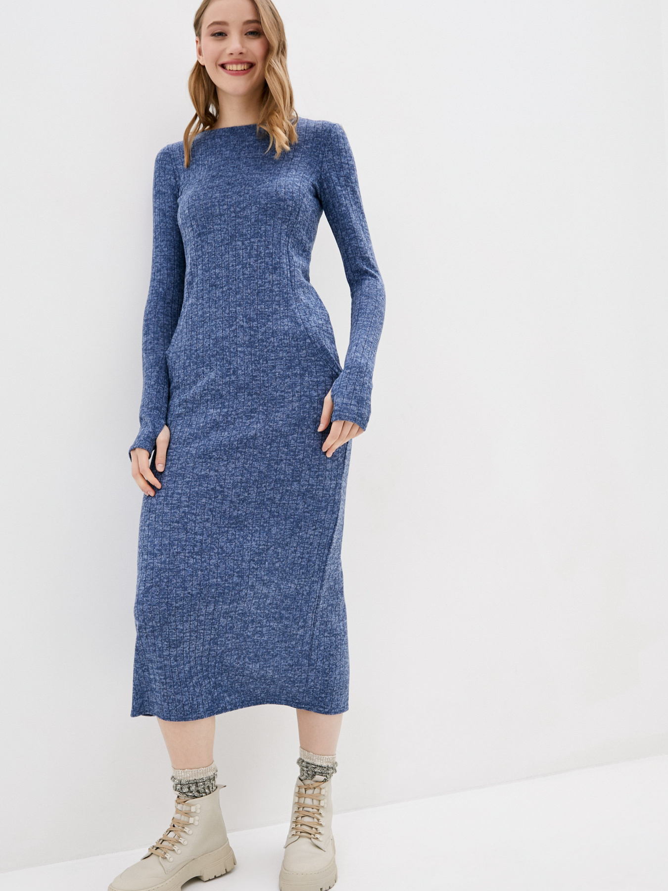 Платье макси ISSA Plus модель 12105-A_blue Фото