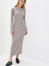 Платье макси ISSA Plus модель 12105-A_бежевый Фото