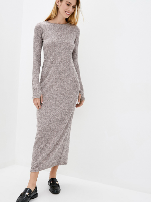 Сукня максі ISSA Plus модель 12105-A_бежевый Фото