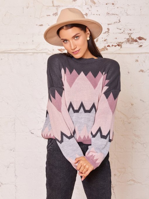 Джемпер ISSA Plus модель WN20-185_gray Фото