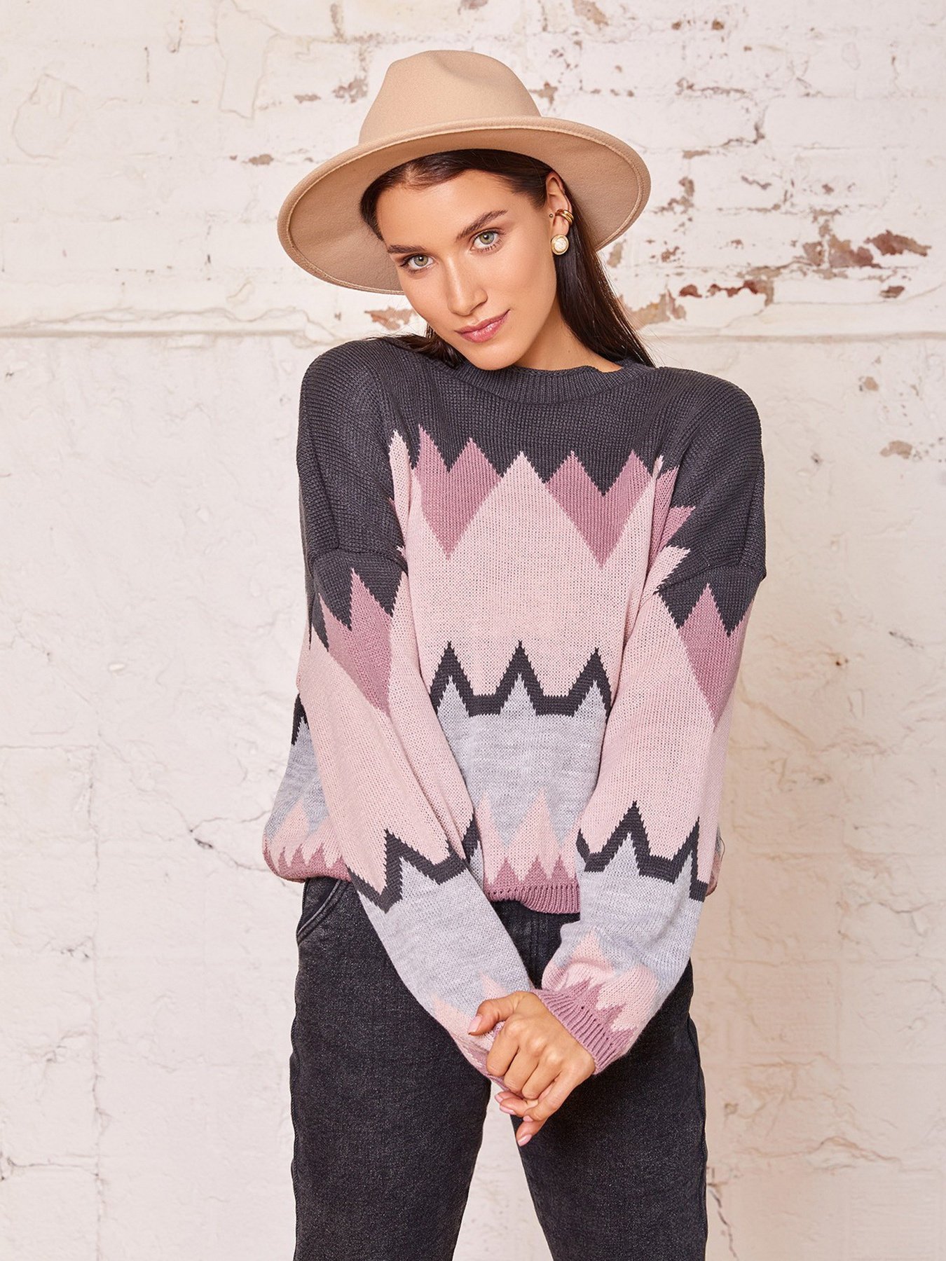 Джемпер ISSA Plus модель WN20-185_gray Джемпер ISSA Plus модель WN20-185_gray Фото