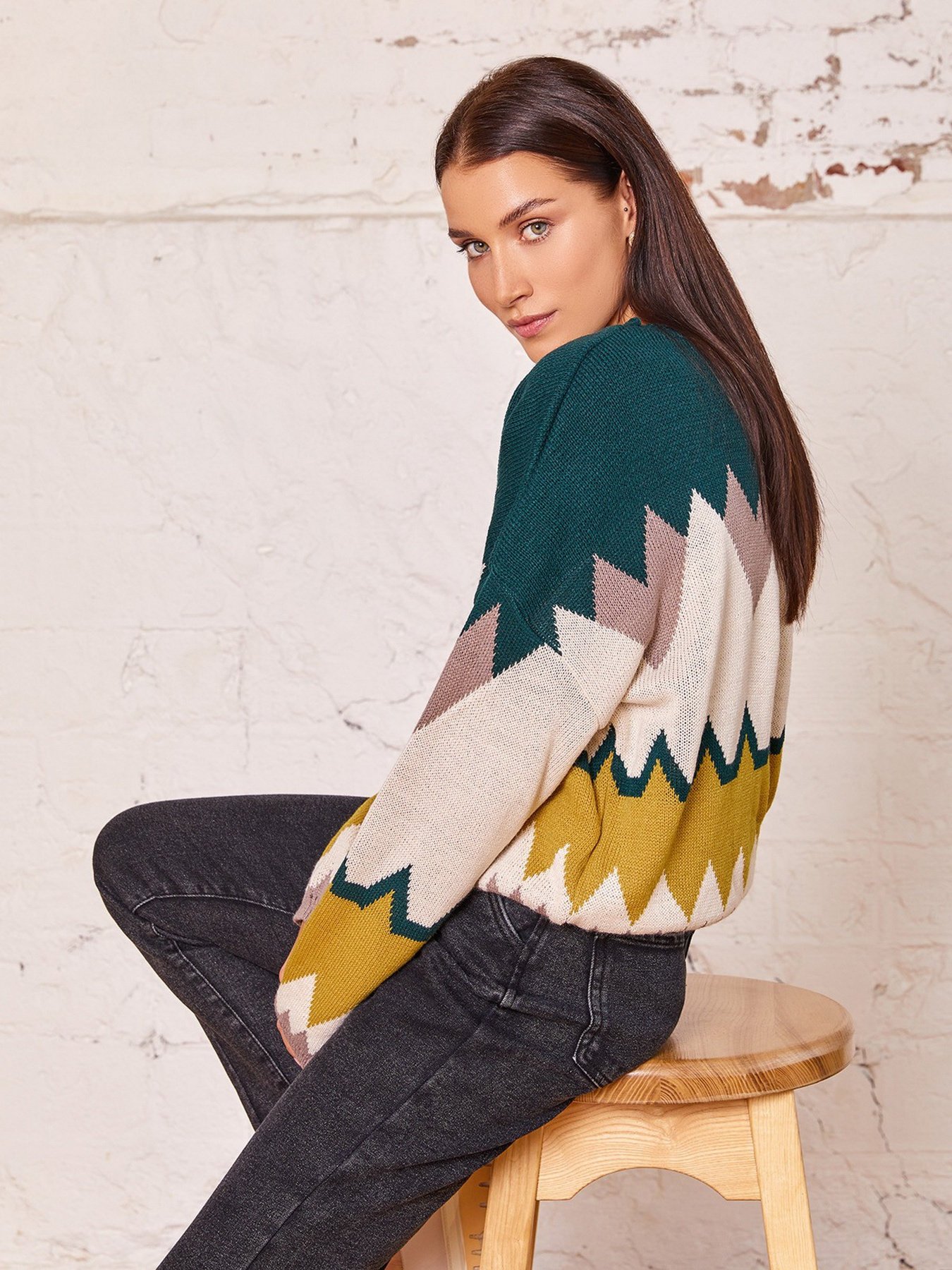 Джемпер ISSA Plus модель WN20-185_green Фото