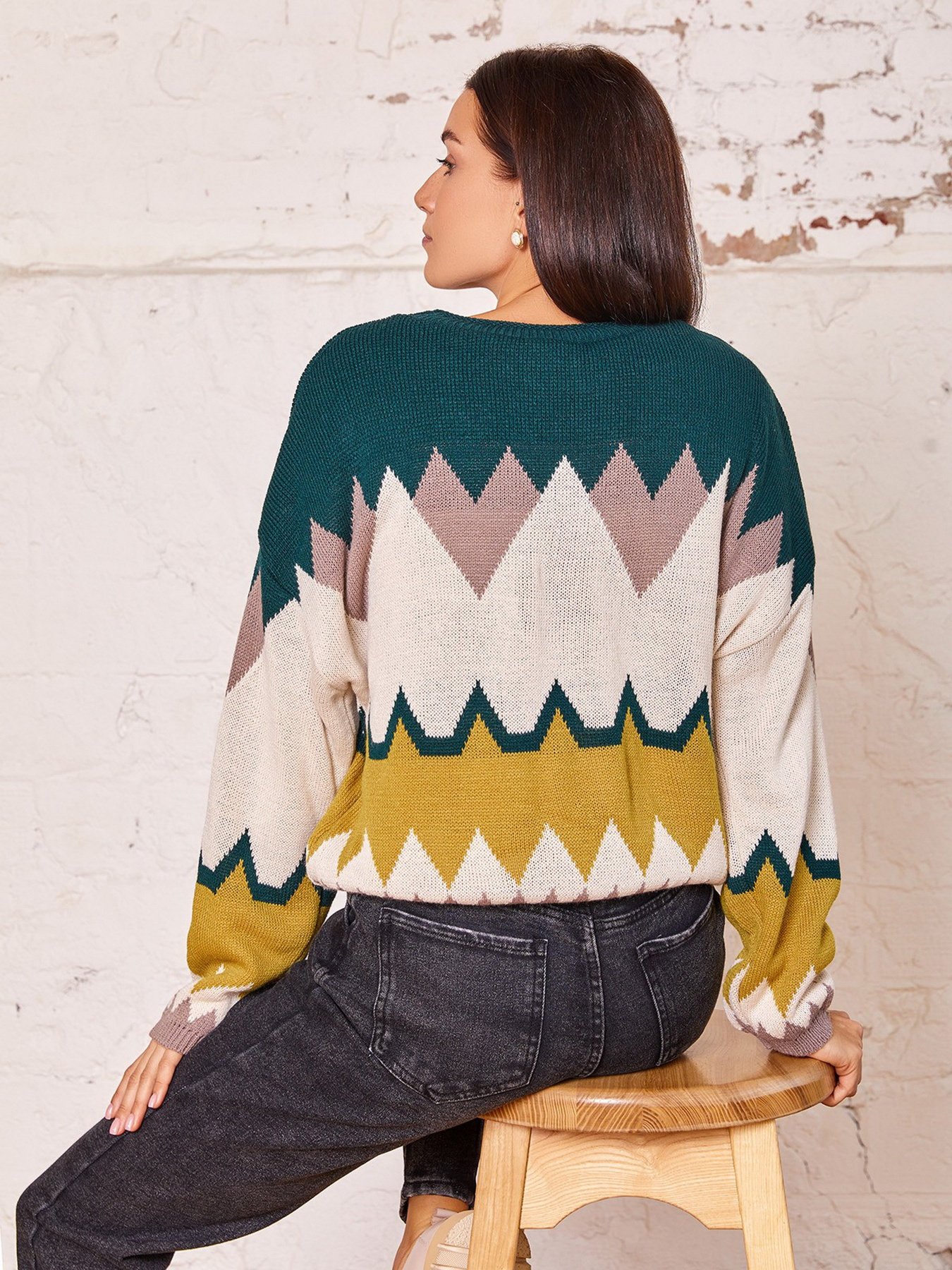 Джемпер ISSA Plus модель WN20-185_green Фото