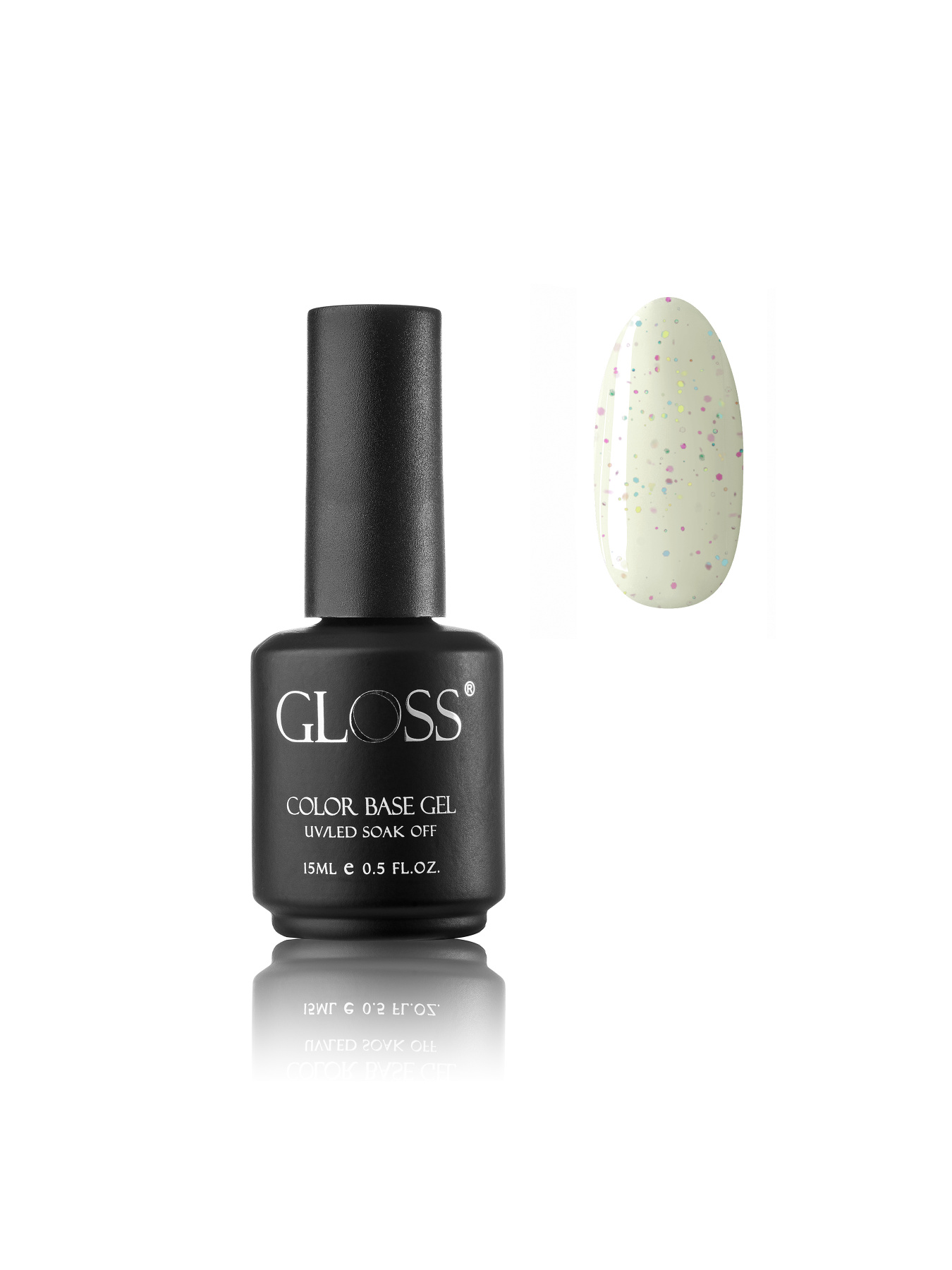 Цветная база Yogurt Base Tutti Frutti Matcha Bliss, молочный зеленый с цветным конфетти GLOSS COMPANY модель 4823271411834 Фото