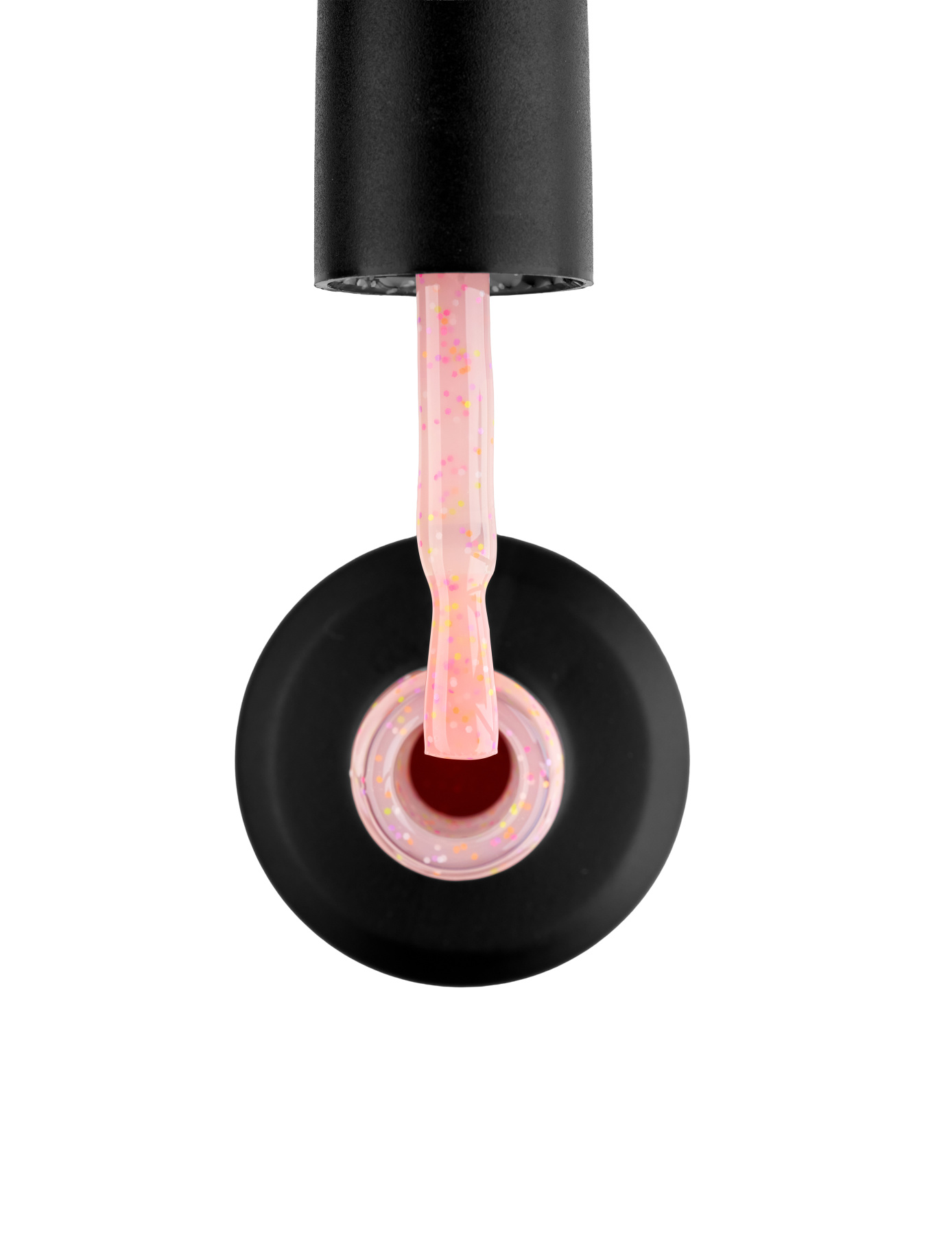 Цветная база Yogurt Base Tutti Frutti Pink Donut, персиково-розовый с цветным конфетти GLOSS COMPANY модель 4823271411810 Фото