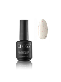 Кольорова база GLOSS Yogurt Base Tutti Frutti Cotton Candy Dust, біло-бежевий з кольоровим конфетті GLOSS COMPANY Модель 4823271411742 Фото