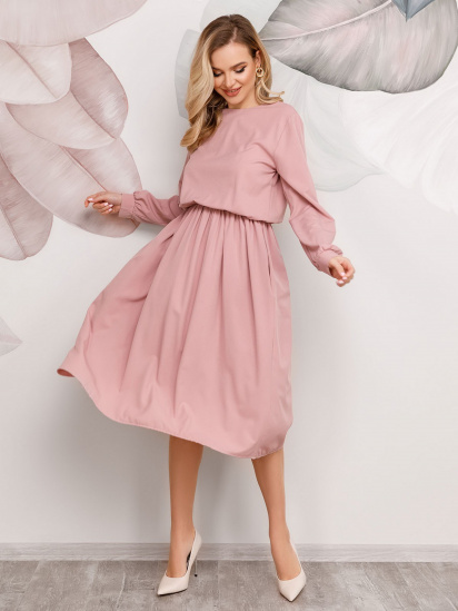 Сукня міді ISSA Plus модель 12510_pink - фото