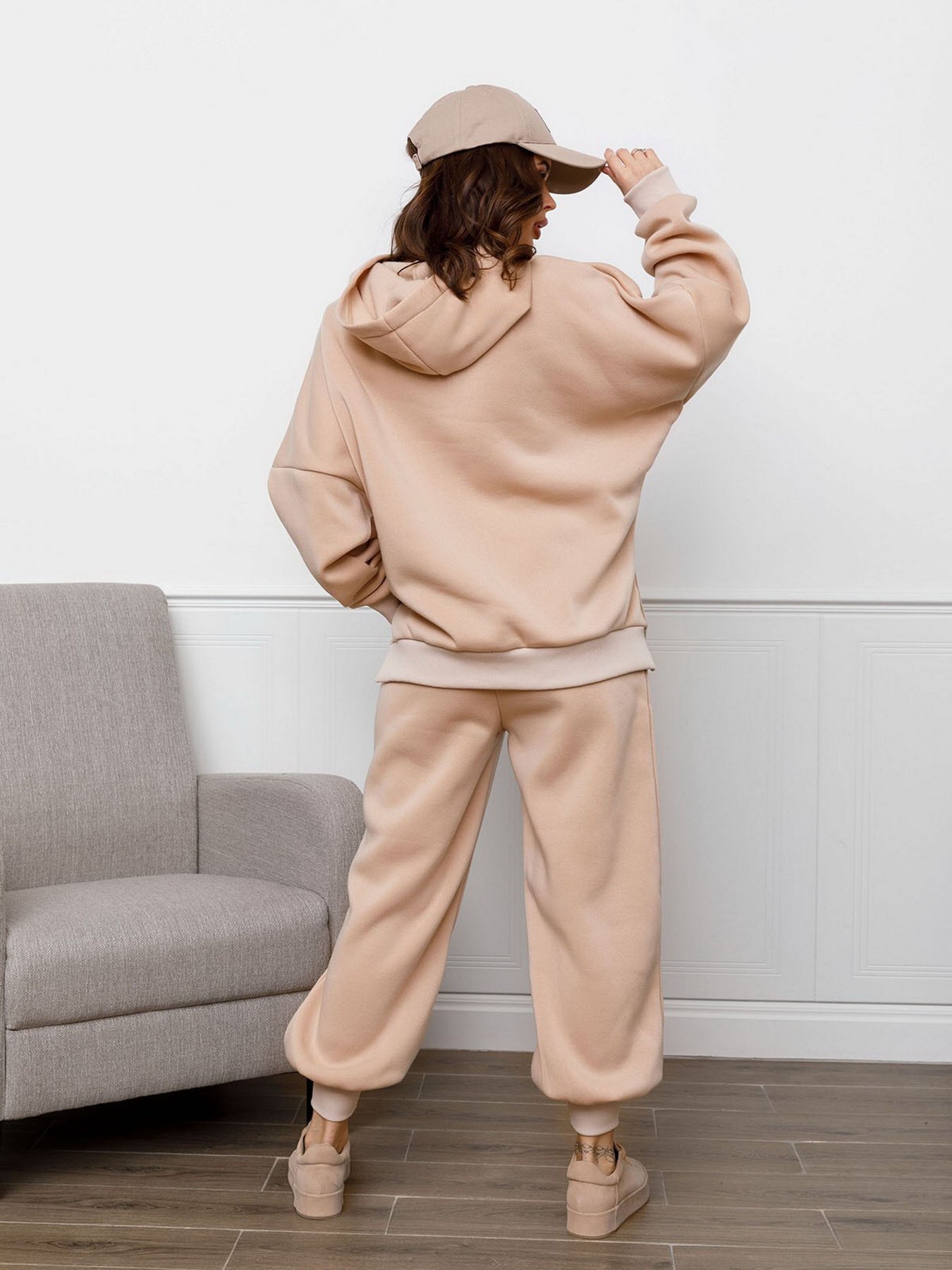 Повсякденний костюм ISSA Plus модель 12305_beige Фото