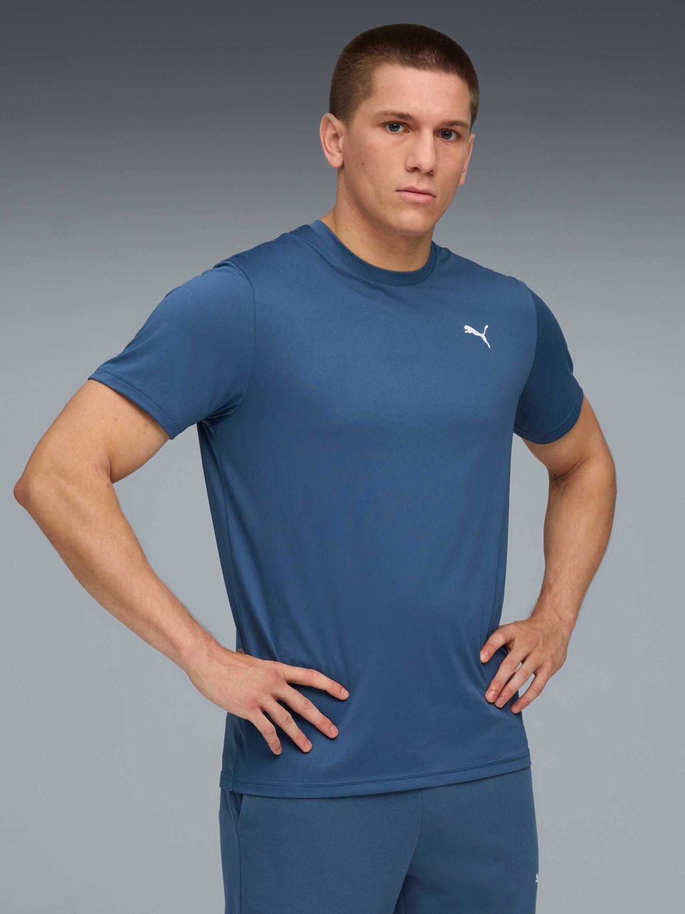 Спортивна футболка PUMA M Tad Ess Solid Cat Tee Lc модель 525908 Фото