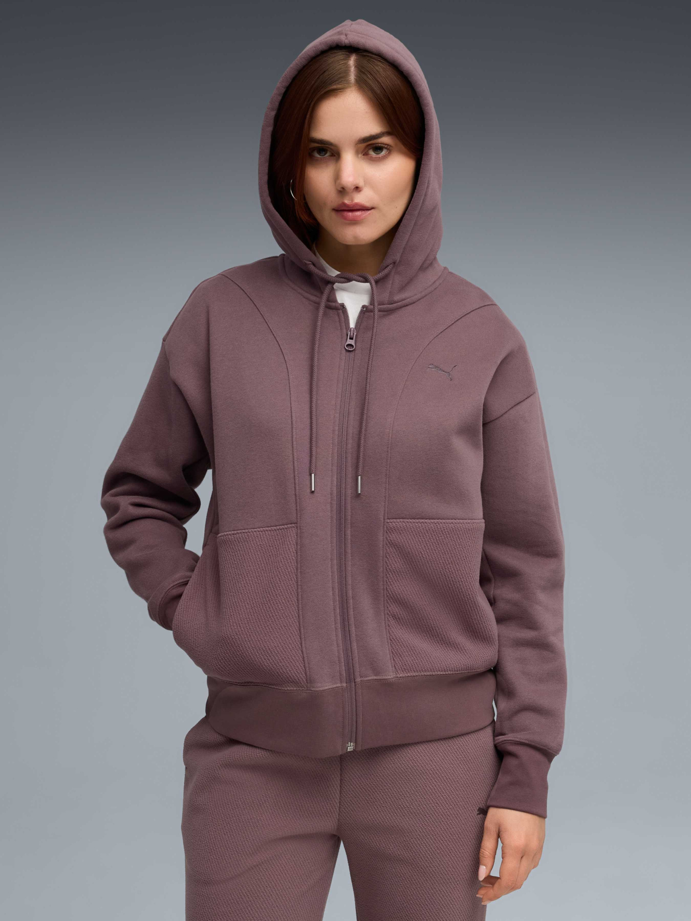 Кофта спортивная PUMA Her Relaxed Full-zip Hoodie модель 633011 Фото