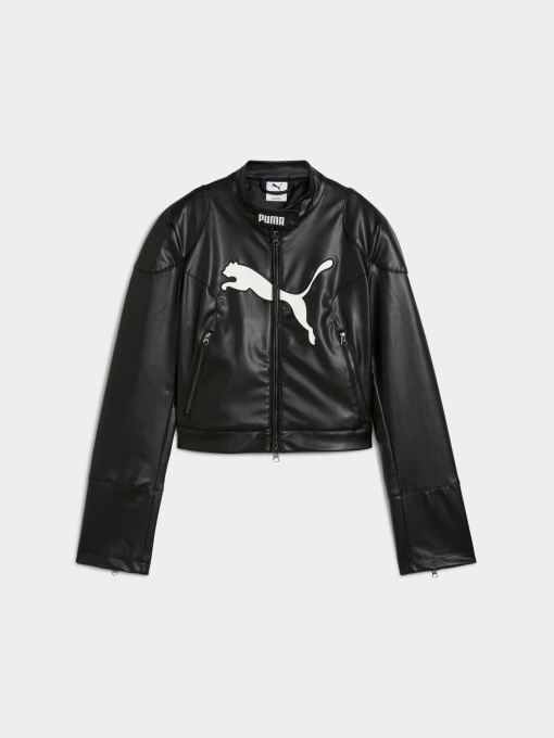 Куртка кожаная PUMA Pleather Racer Jacket модель 632170 Фото
