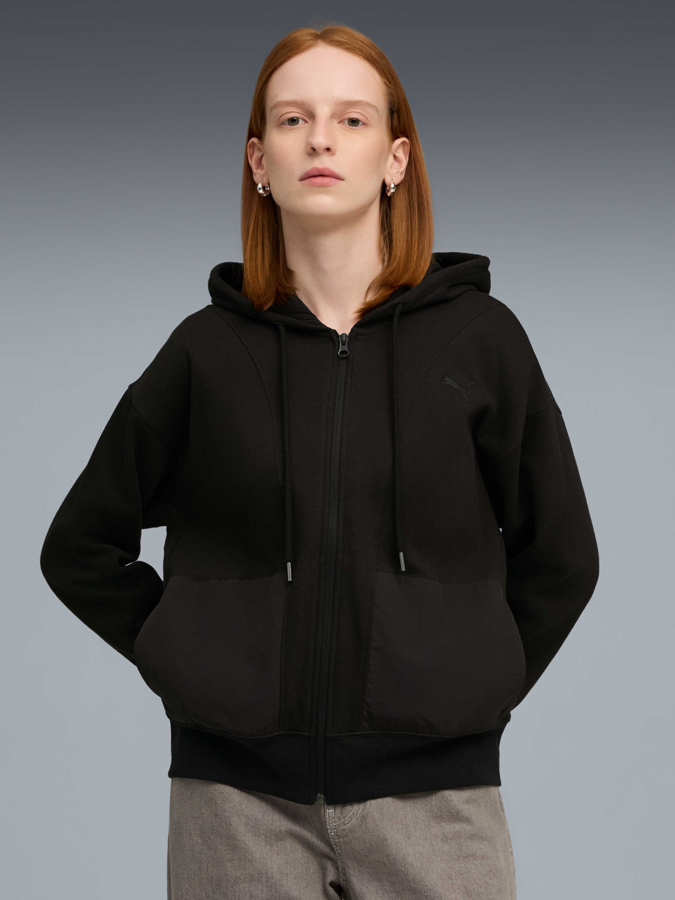 Кофта спортивная PUMA Her Relaxed Full-zip Hoodie модель 688150 Фото