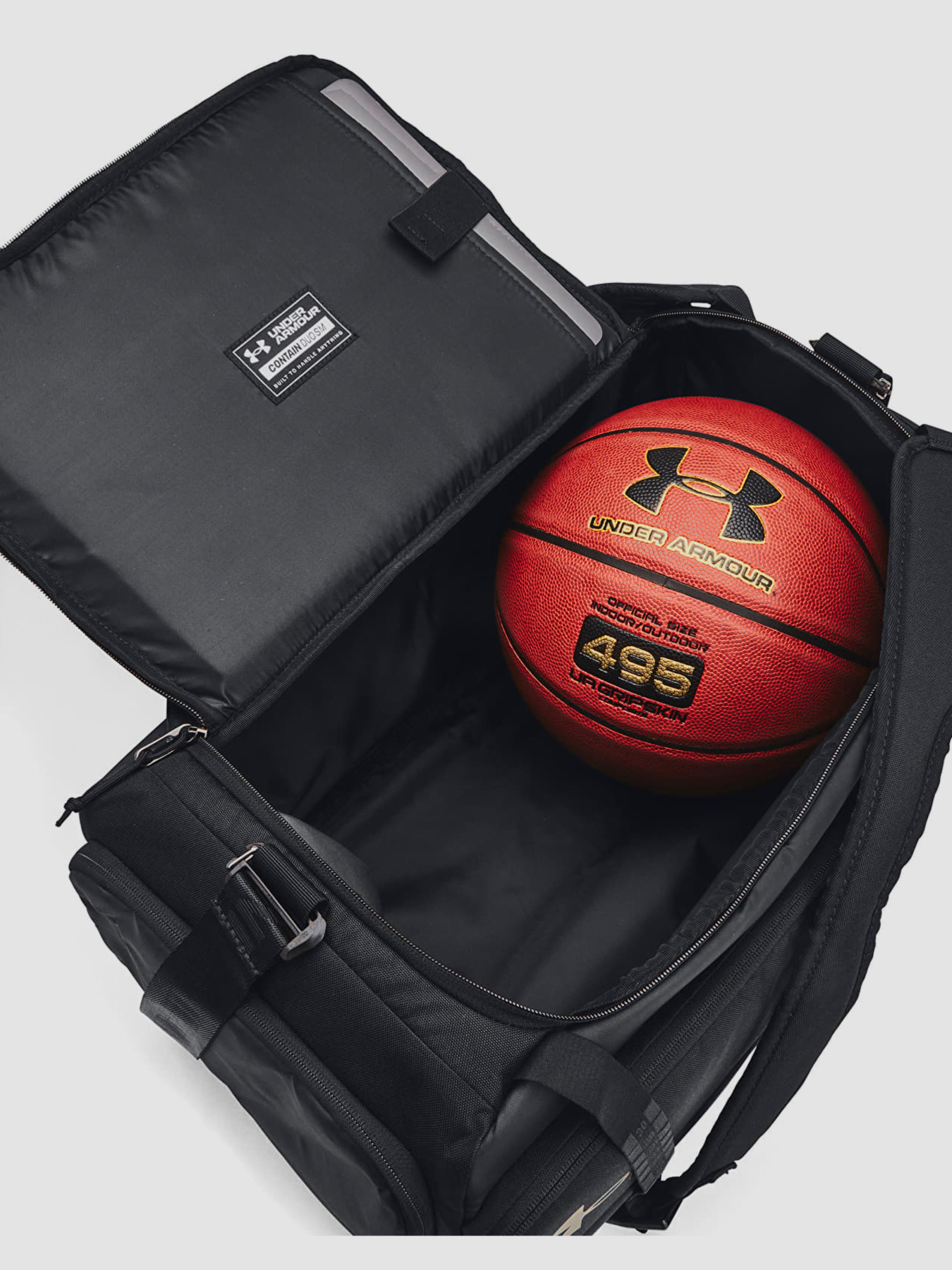 Дорожня сумка Under Armour Ua Contain Duo Sm Bp Duffle 40L модель 1381920-001 Фото