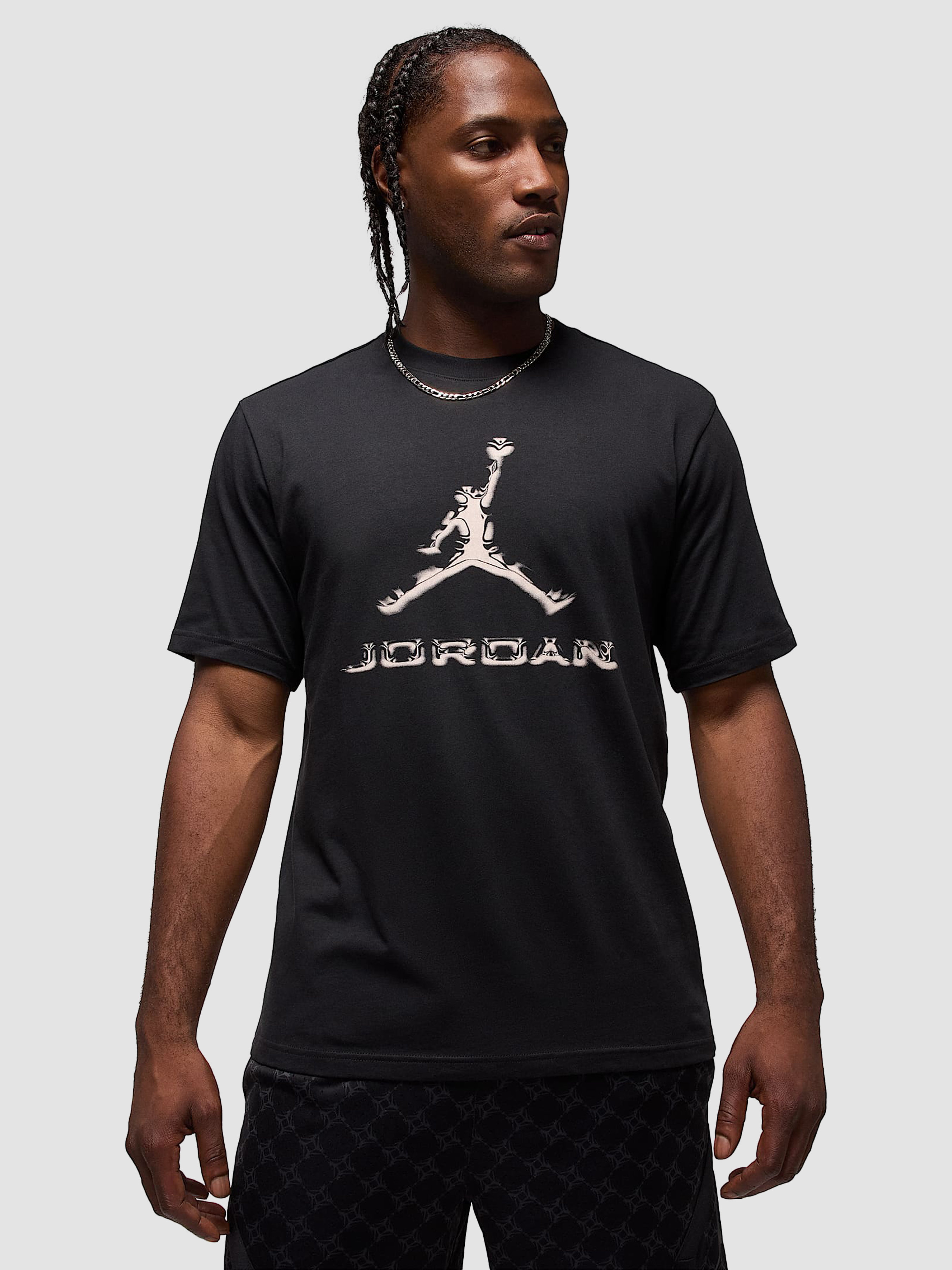 Чоловіча Футболка Jordan M J DF JD SPRT BRND SS CREW (HQ9091-010) колір чорний, матеріал поліестер