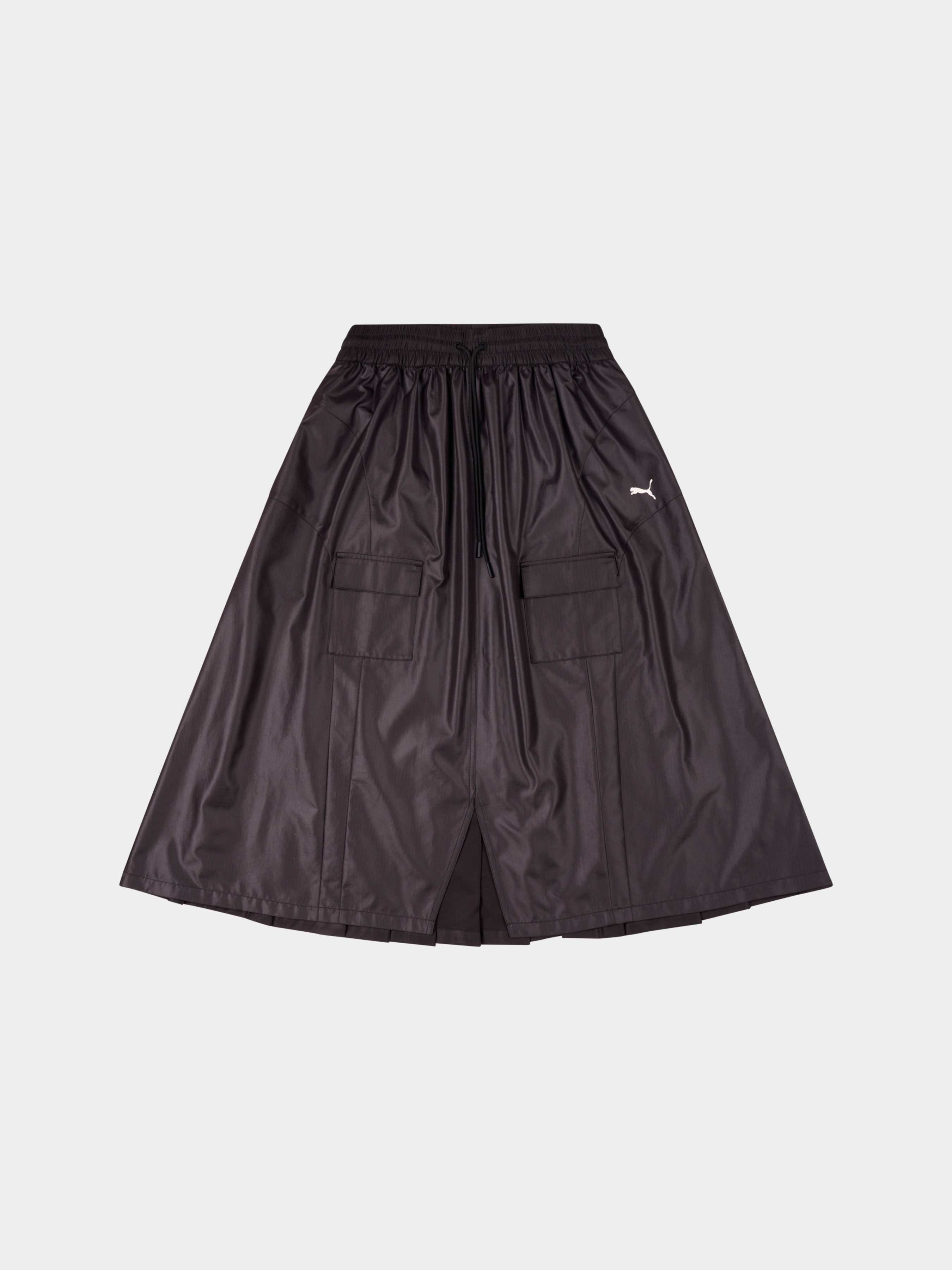 Жіноча Спідниця міді PUMA Dare To Cargo Pleated Skirt (633811_01) колір чорний, матеріал комбінований верх