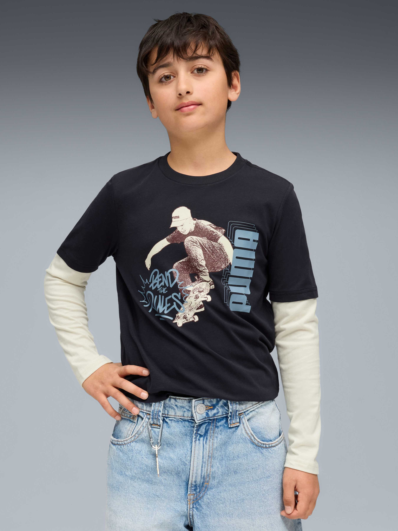 Лонгслив PUMA Mid90s Layered Longsleeve модель 688467 Фото