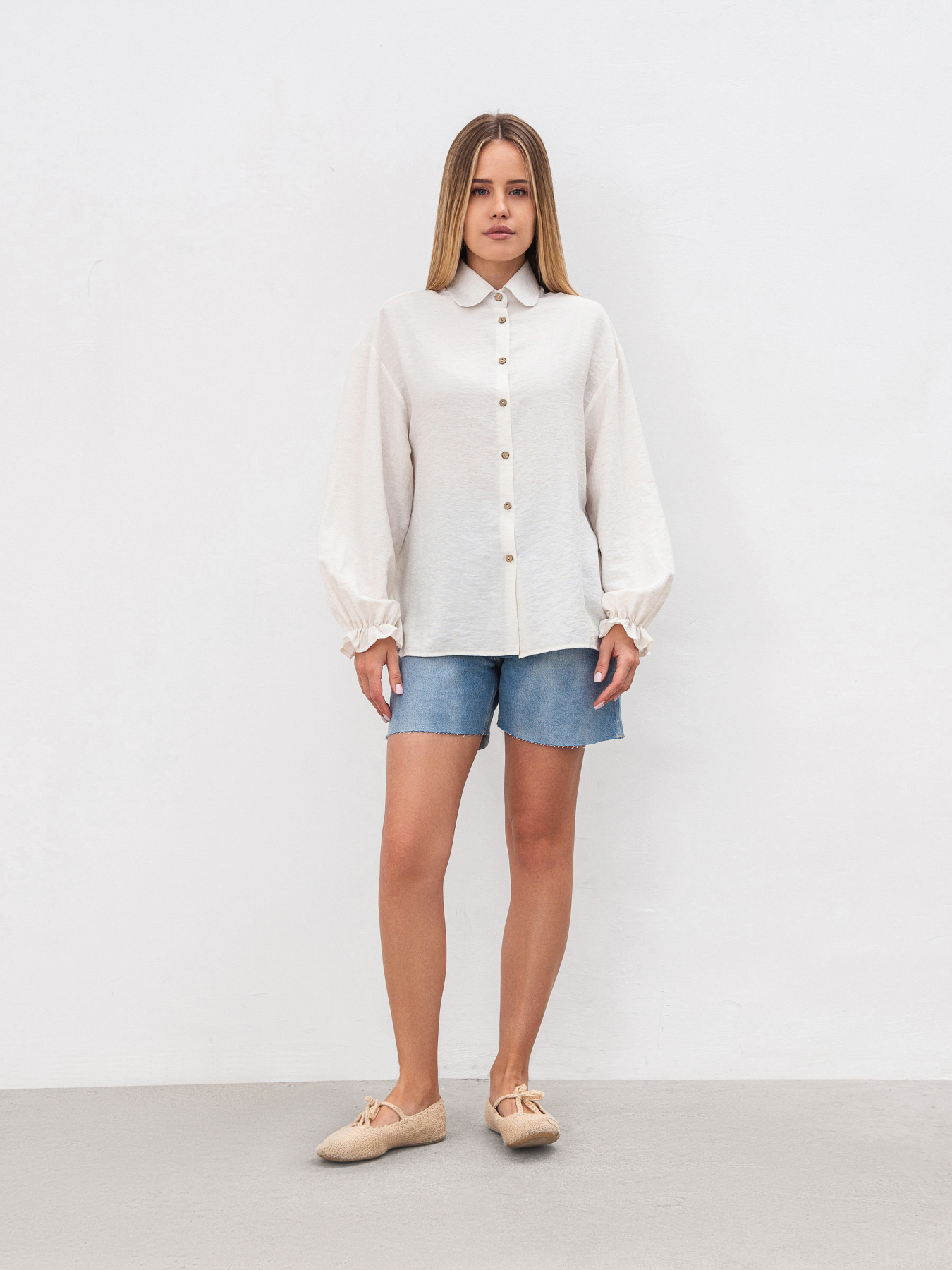 Рубашка повседневная Romashka Кокос модель 201027005091 Фото