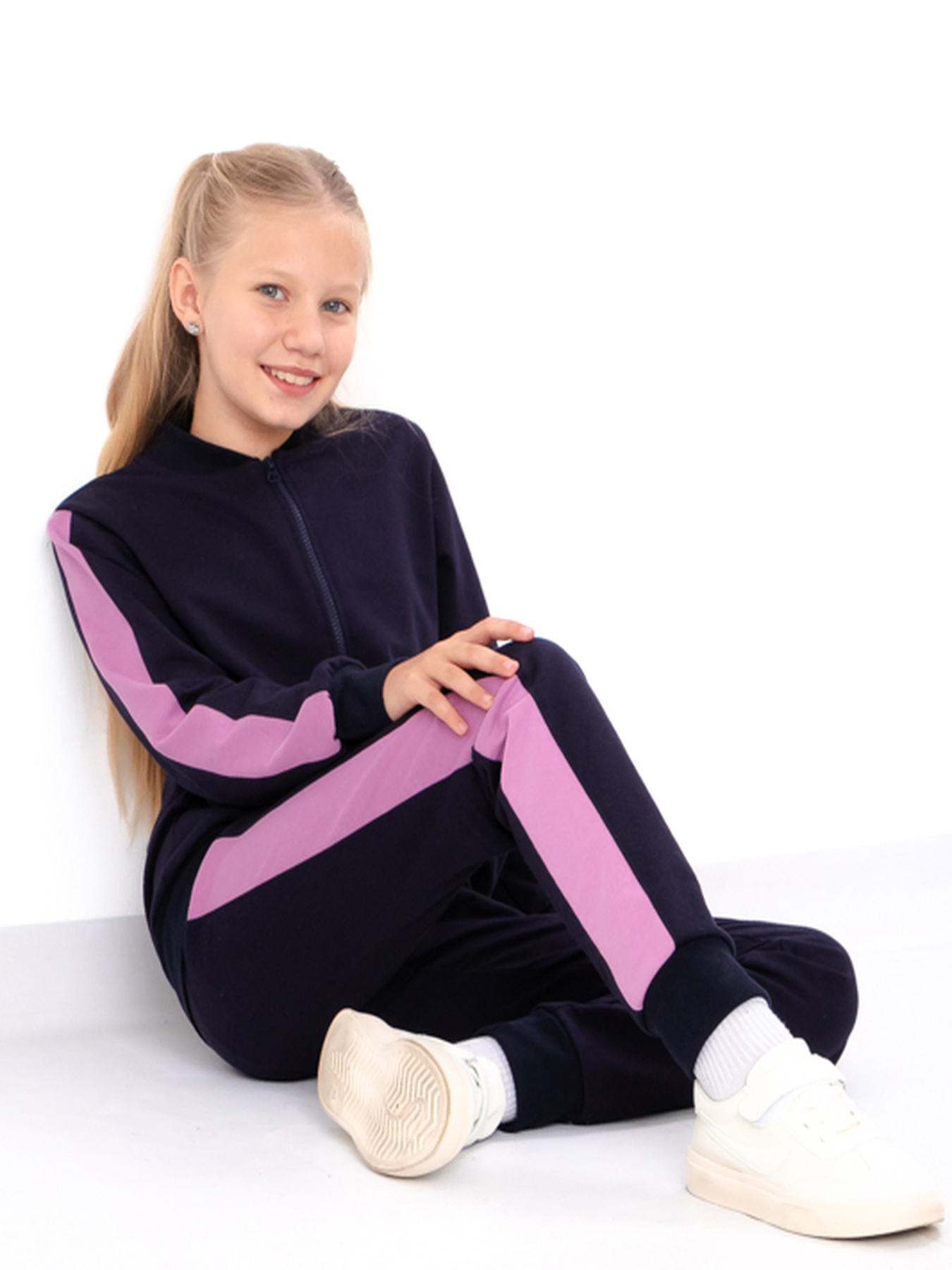 Спортивный костюм Носи своє модель 6152-057-1-chornilxno-sinj-rozheva-pudra Фото