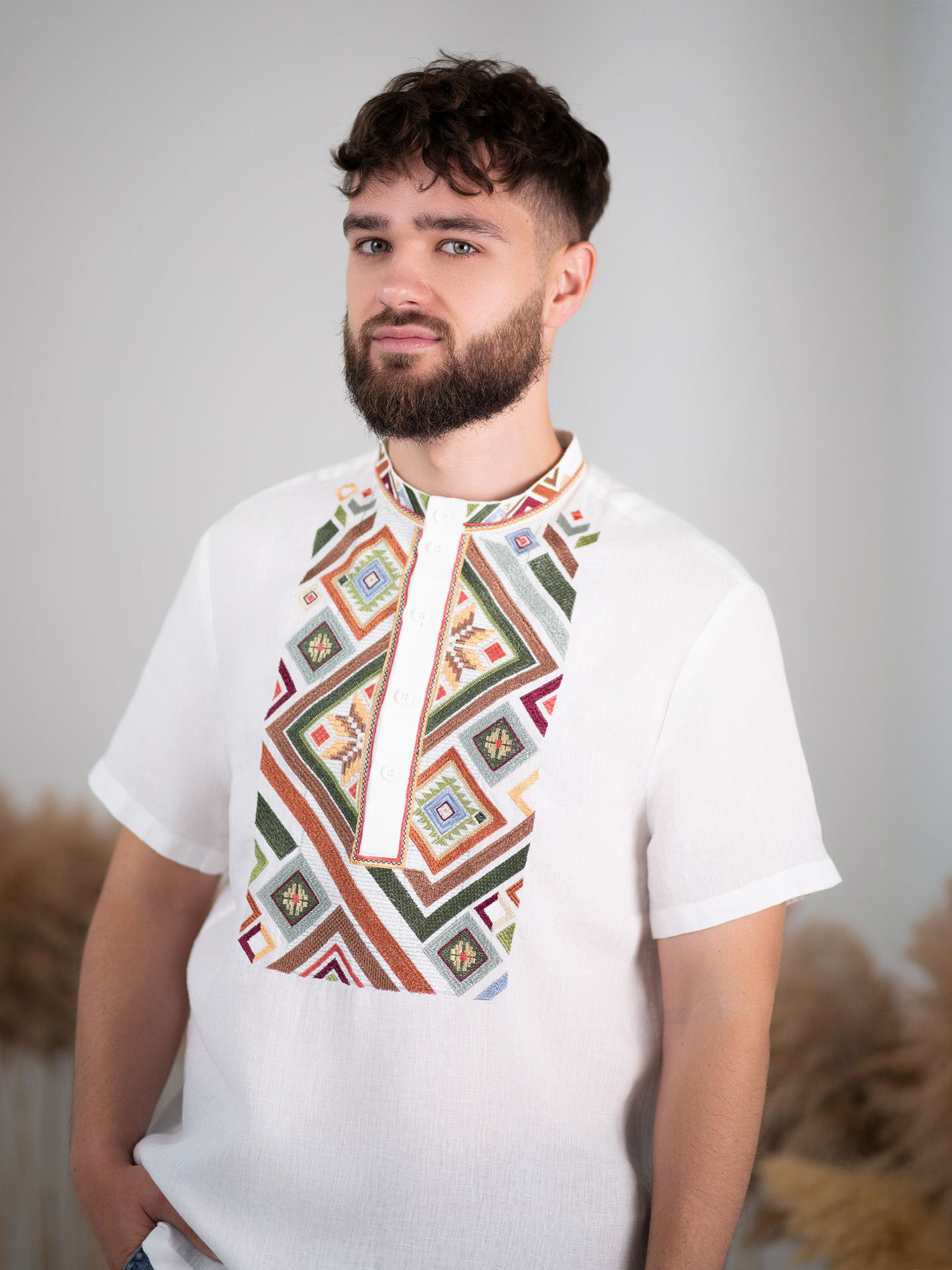 Вышитая рубашка Едельвіка модель 256-25-00 Фото