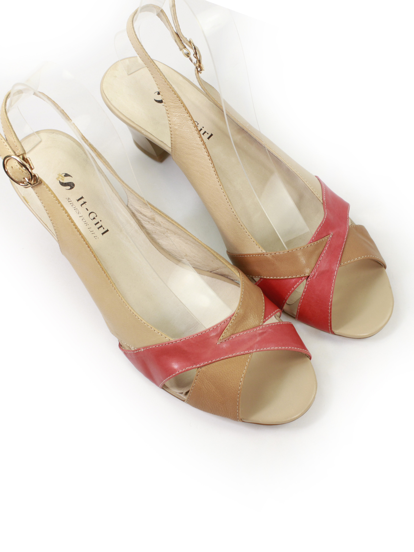 Босоножки It-girl модель CA861828-719CL-beige-red Фото