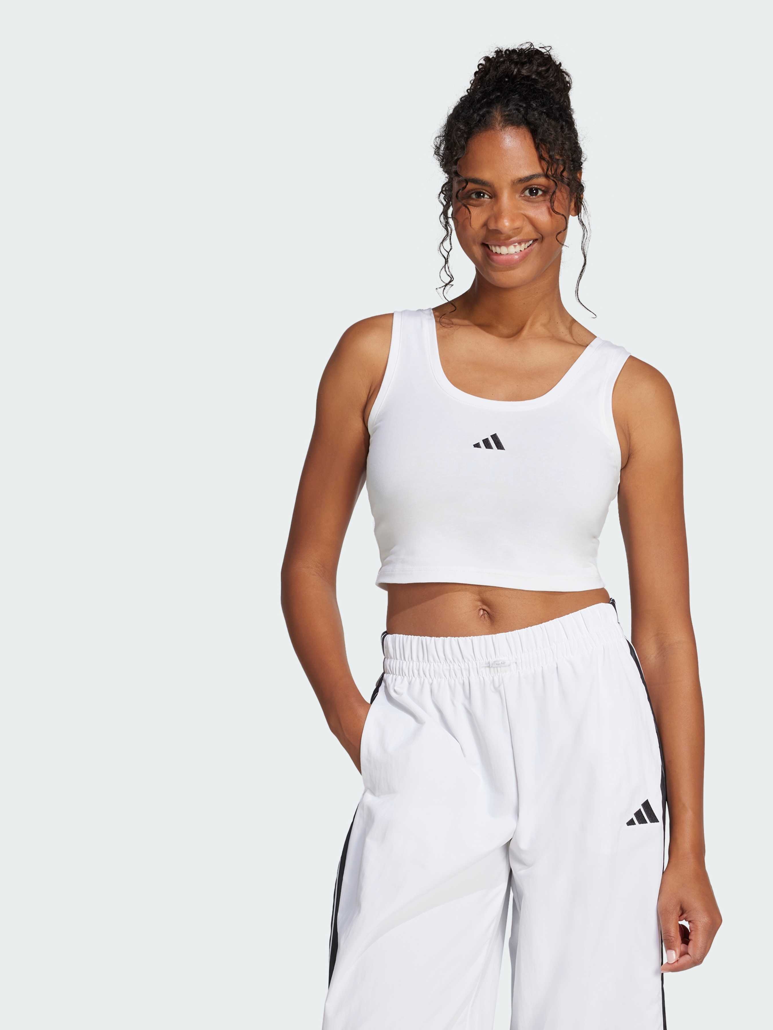 Бавовняна Жіноча Майка adidas  (JD0545) колір білий adidas - купити в Україні