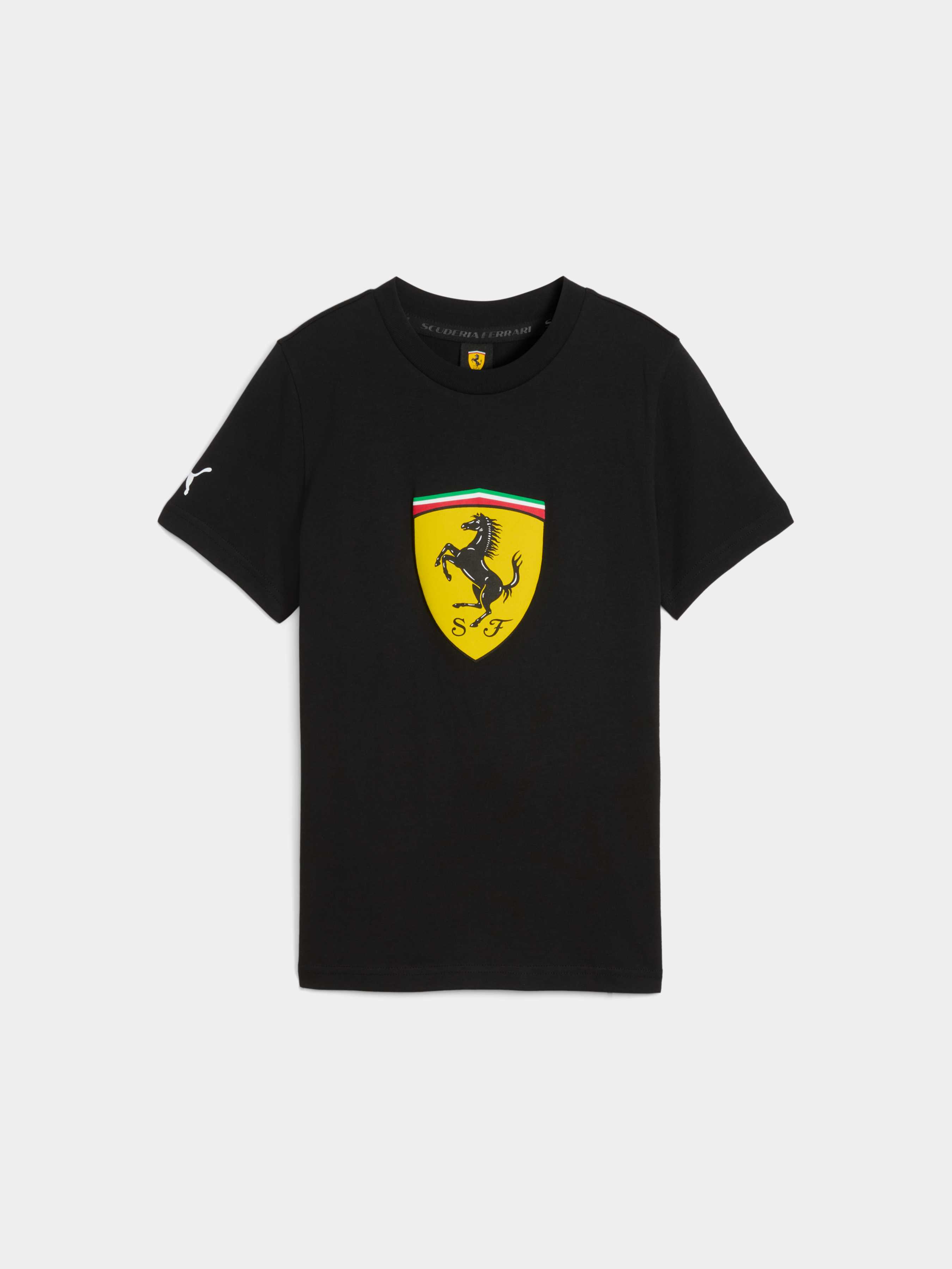 Дитяча Футболка PUMA Ferrari Sportswear Kids Tee (632802_01) колір чорний, матеріал комбінований верх