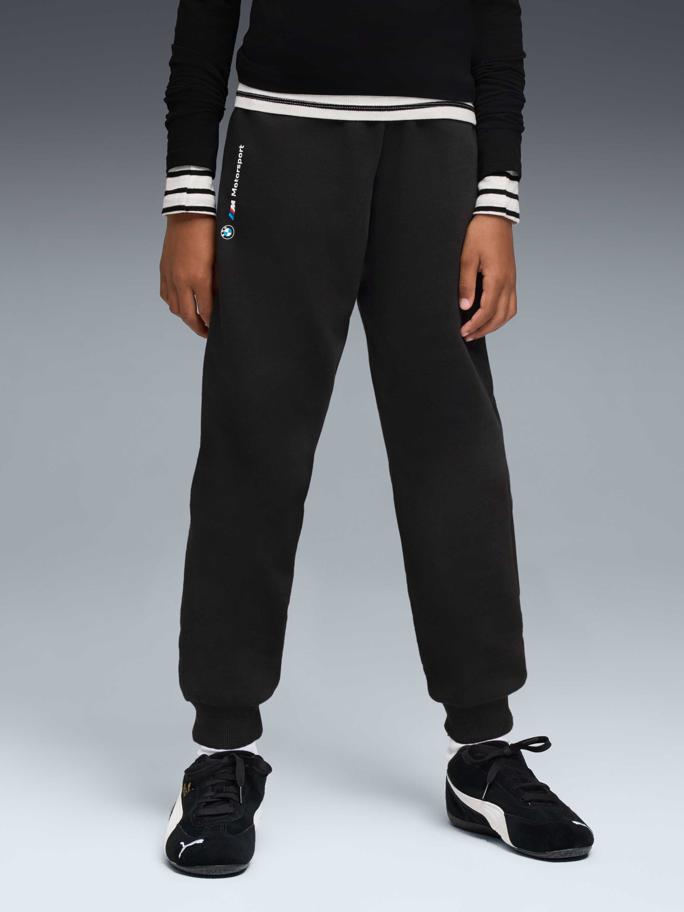 Штаны спортивные PUMA Bmw Mms Kids Ess Pants Fl модель 632965 Фото