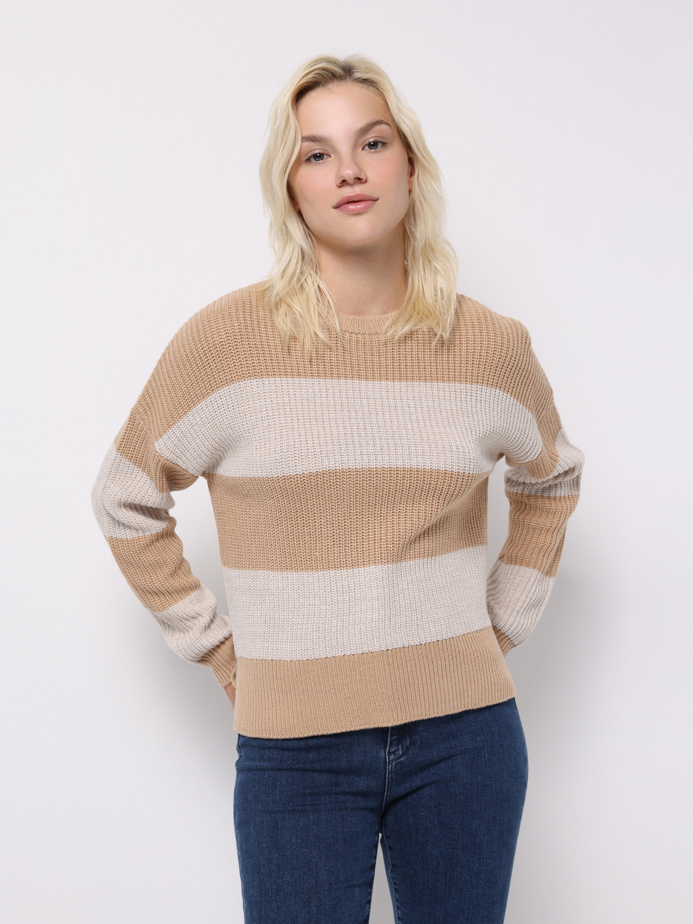 Кофты и свитера Colin’s модель CL1076812_Q1.V1_BEI Фото