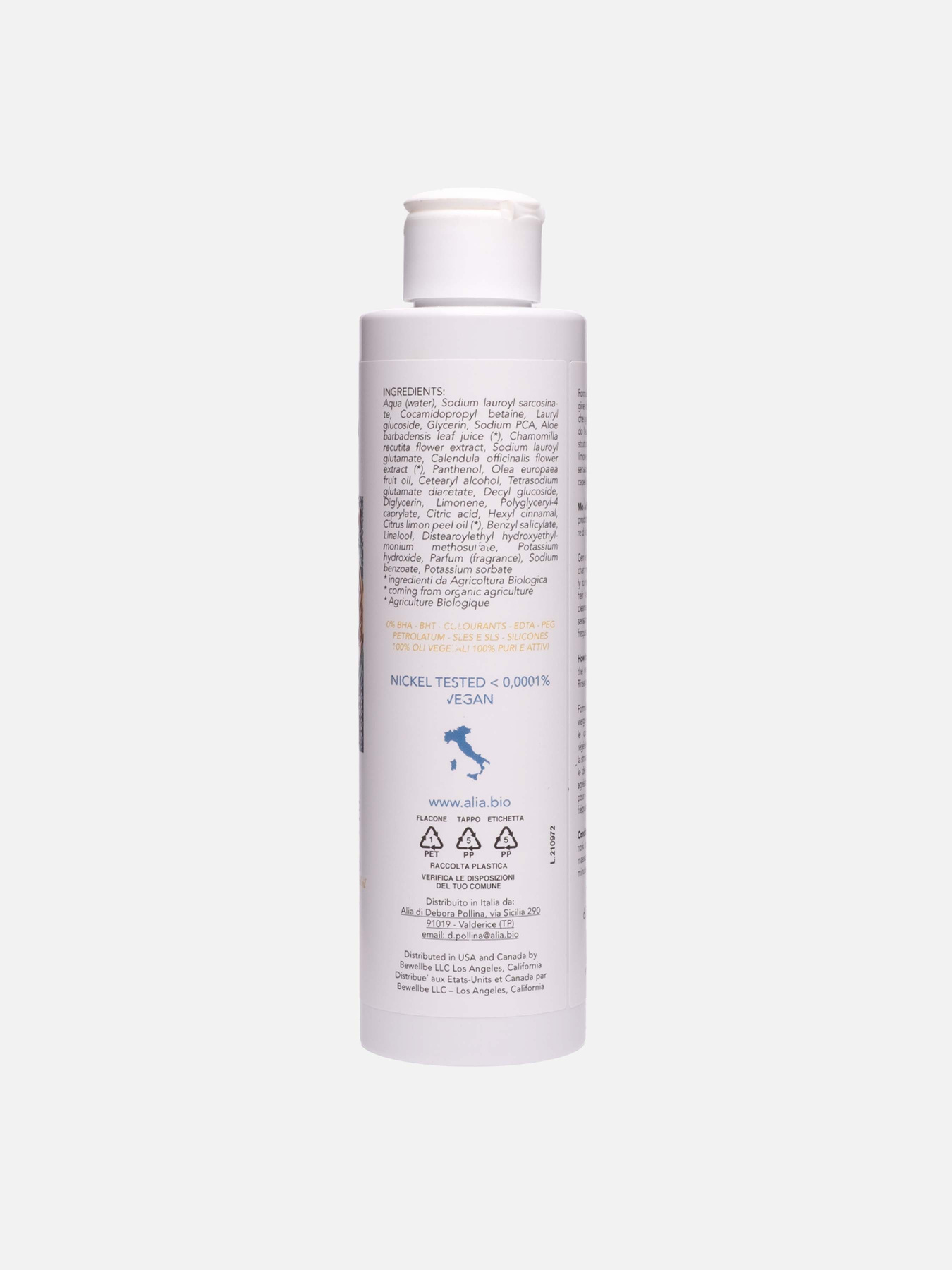 Очищающий шампунь для волос с эфирным маслом лимона Alia Skin Care модель ASC092 Фото