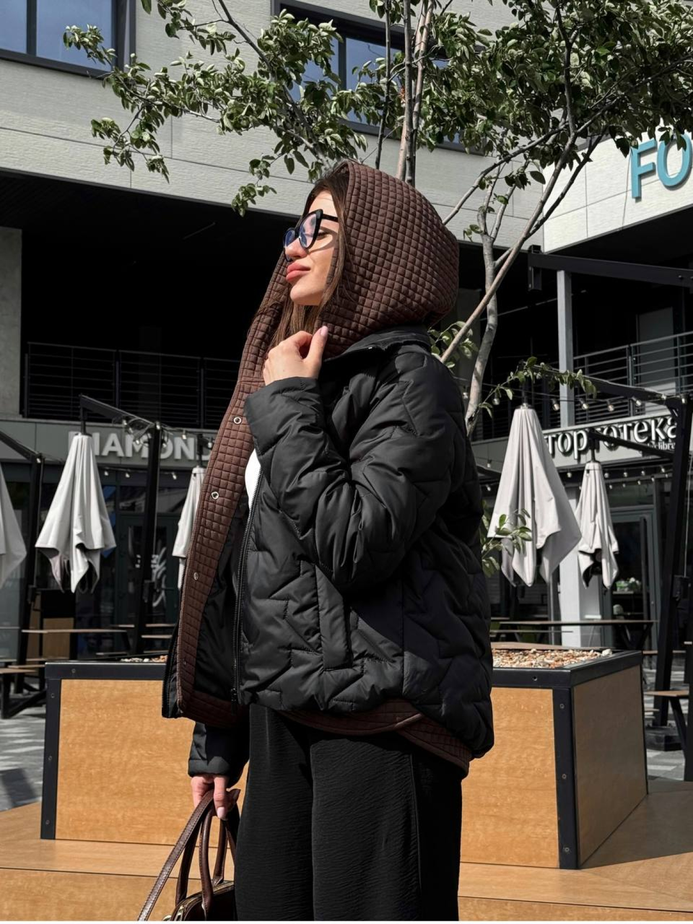 Демисезонная куртка D&V couture модель DV-008-BLC Фото