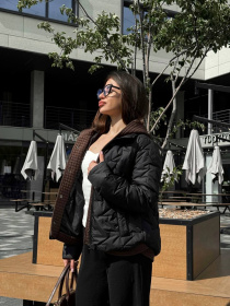 Демисезонная куртка D&V couture модель DV-008-BLC Фото