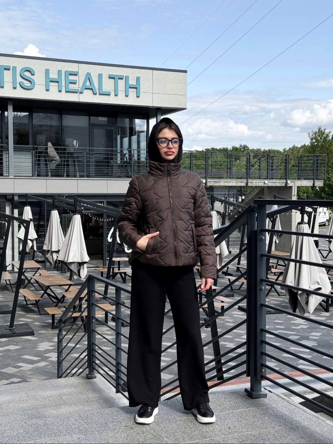 Демісезонна куртка D&V couture модель DV-008-BRN Фото