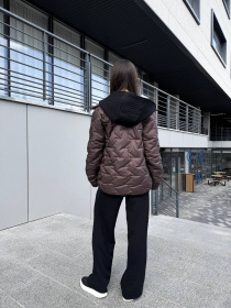 Демісезонна куртка D&V couture модель DV-008-BRN Фото