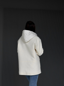 Пальто с утеплителем D&V couture модель DV-007-WHT Фото