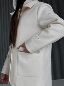 Пальто с утеплителем D&V couture модель DV-007-WHT Фото